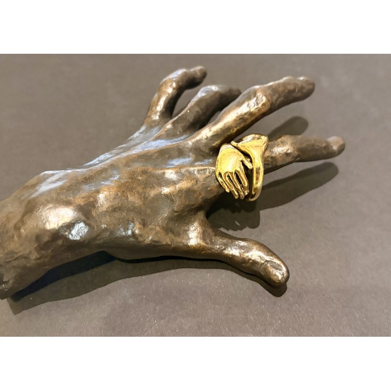 Bague "Double main" dorée, Rodin| Fondation Pierre Gianadda, Martigny
