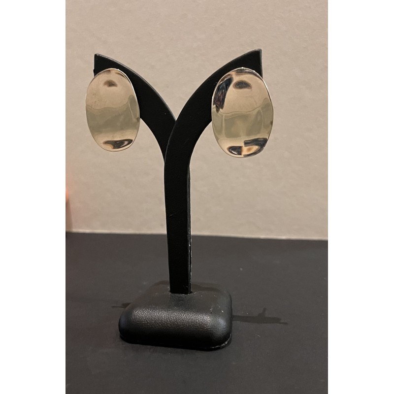 Boucles d'oreilles ovales en argent - Gexist