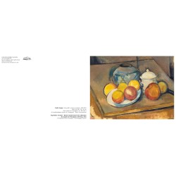 Grande carte de vœux - Paul Cézanne, Vase paillé, sucrier et pommes, 1890-1894