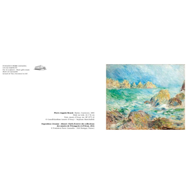 Petite carte de vœux - Pierre-Auguste Renoir, Marine, Guernesey, 1883 Petite carte de vœux - Pierre-Auguste Renoir, Marine, Guernesey, 1883