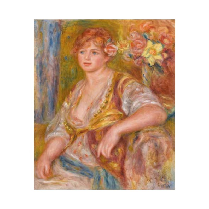 Carte postale - Pierre-Auguste Renoir  Blonde à la rose, 1915-1917 (?)