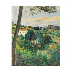 Paul Cézanne  Paysage au toit rouge ou Le Pin à l’Estaque, 1875-1876