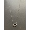 Collier cœurs brillant en argent