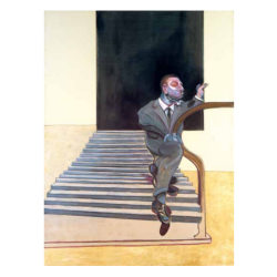 Grande carte de vœux - Francis Bacon, Portrait d'un homme descendant les escaliers, 1972