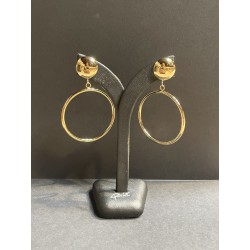 Boucles d'oreilles créoles articulées - gold