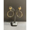 Boucles d'oreilles créoles articulées - gold