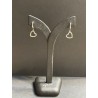 Boucles d'oreilles créoles avec cœurs ornés de brillants - argent