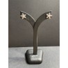 Puces d'oreilles flocons de neige - argent
