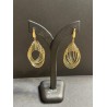 Boucles d'oreilles tombantes ovales - gold