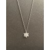 Collier avec pendentif en forme de flocon de neige - argent et brillants