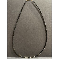 Collier perles gold et onyx