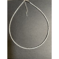 Collier multi perles - pierres de lune et argent