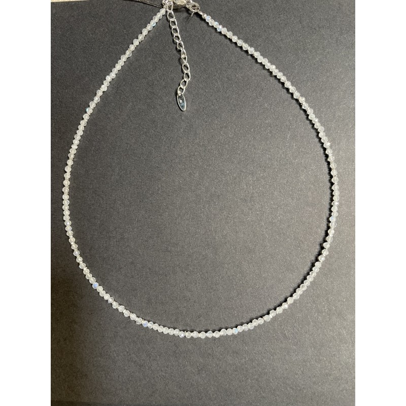Collier multi perles - pierres de lune et argent