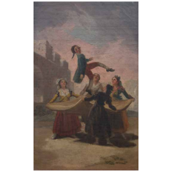 Carte postale - Francisco de Goya El Pelele (Le Pantin), vers 1791