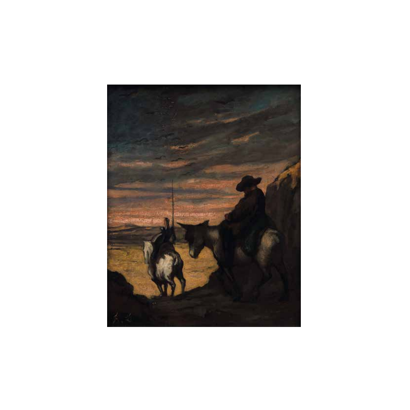 Carte postale - Honoré Daumier Don Quichotte et Sancho Pança, 1866-1868