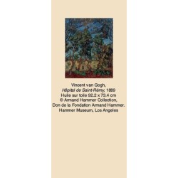 Marque-page cartonné, hôpital St-Rémy, Vincent Van Gogh