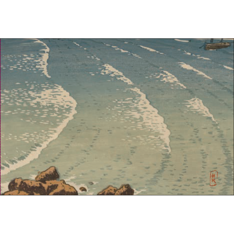 magnet Henri Rivière, Vague, mer montante, plage de la Garde-Guérin, 1890