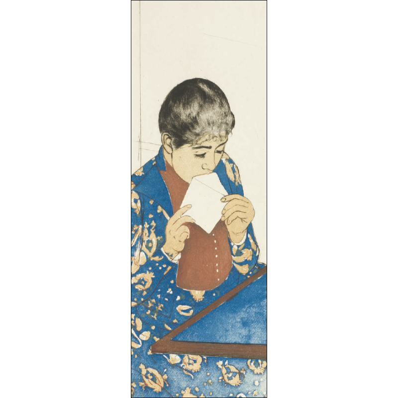 Marque-page cartonné Mary Cassatt, La Lettre, 1890-1891