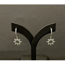 Boucles argent - étoile et strass