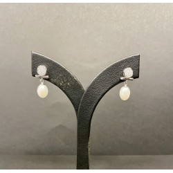 Boucles perle et strass