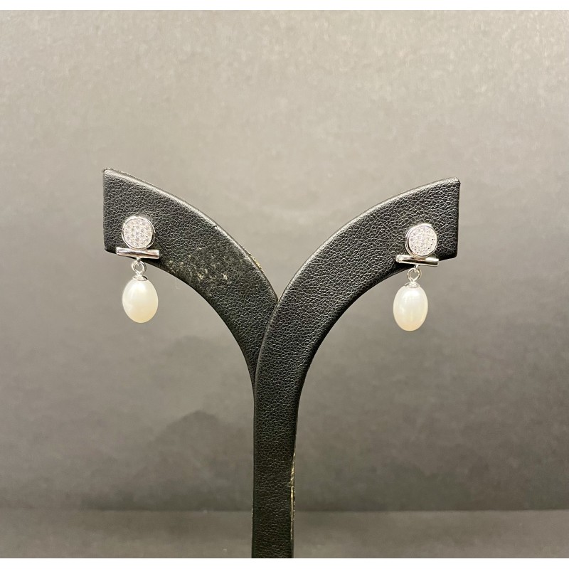 Boucles perle et strass