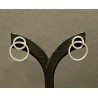 Boucles d'oreilles double anneau et strass