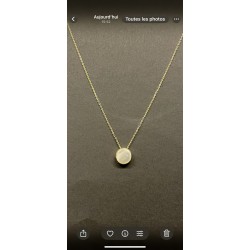 Collier gold avec pendentif nacre fantaisie