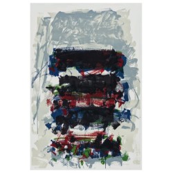 Kopie von Grande carte de voeux - Ellsworth Kelly, Rouge-orange sur noir