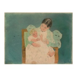 Carte postale mary Cassatt, L'Enfant aux pieds nus [The Barefooted Child]| Fondation Pierre Gianadda, Martigny