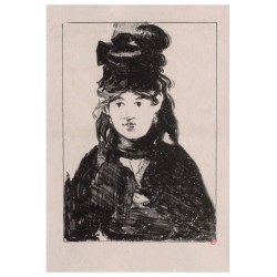 Carte postale Édouard Manet, Berthe Morisot en noir| Fondation Pierre Gianadda, Martigny