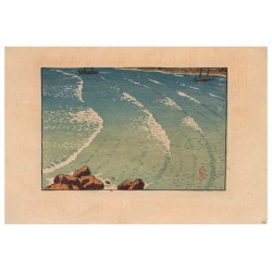 Carte postale Henri Rivière, Vague, mer montante, plage de la Garde-Guérin | Fondation Pierre Gianadda, Martigny