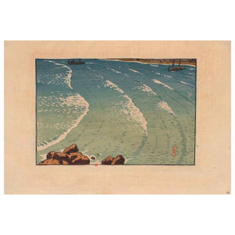 Kopie von Kopie von Grande carte de voeux - Ellsworth Kelly, Rouge-orange sur noir