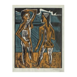 Kopie von Kopie von Kopie von Grande carte de voeux - Ellsworth Kelly, Rouge-orange sur noir