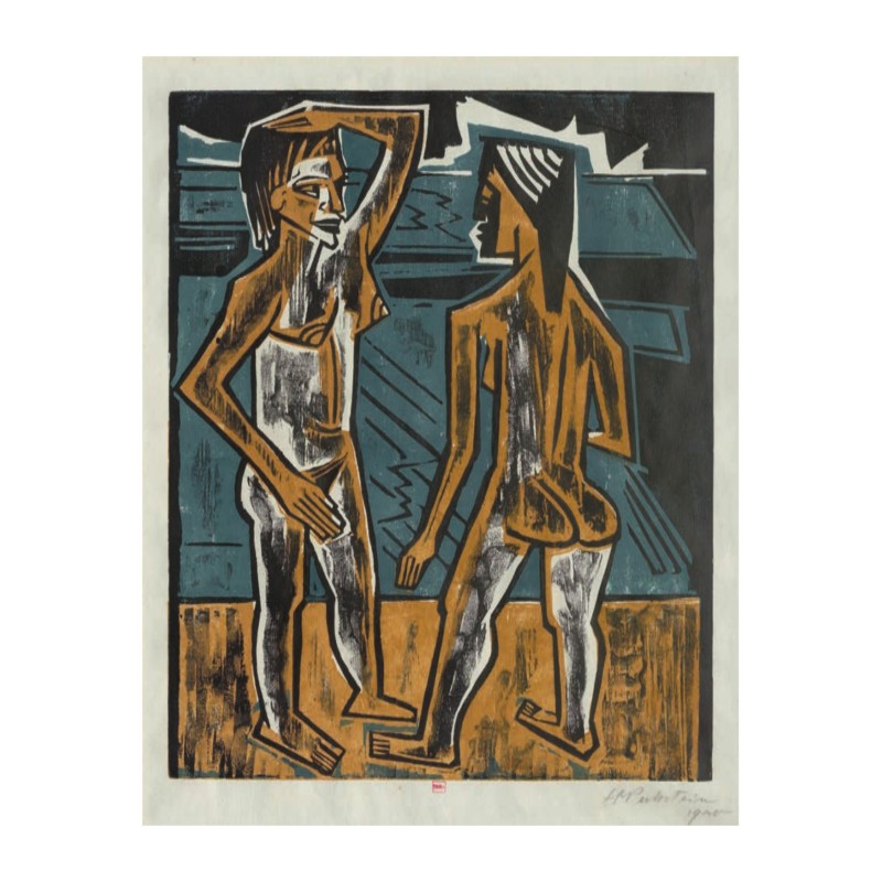 Kopie von Kopie von Kopie von Grande carte de voeux - Ellsworth Kelly, Rouge-orange sur noir