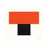 Kopie von Grande carte de voeux - Ellsworth Kelly, Rouge-orange sur noir
