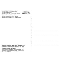 Kopie von Grande carte de voeux - Ellsworth Kelly, Rouge-orange sur noir