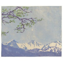 Petite carte de vœux Bertha Züricher, La Jungfrau, le Mönch et l'Eiger| Fondation Pierre Gianadda, Martigny