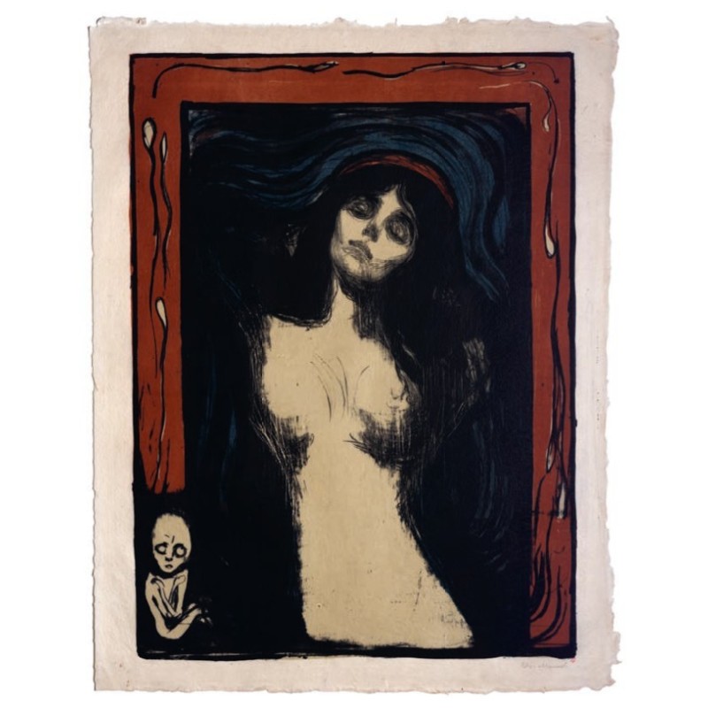 copy of copy of Grande carte de voeux - Ellsworth Kelly, Rouge-orange sur noir