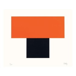 Grande carte de voeux - Ellsworth Kelly, Rouge-orange sur noir