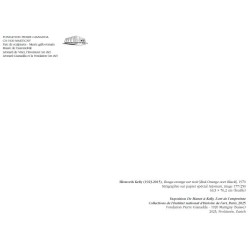 Grande carte de voeux - Ellsworth Kelly, Rouge-orange sur noir