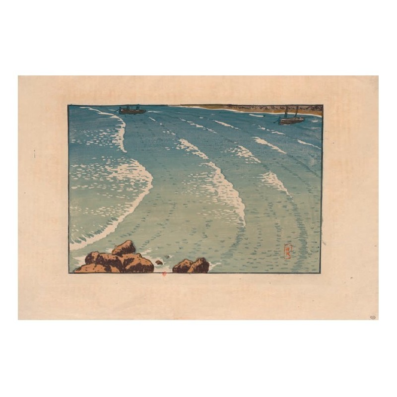 Poster Henri Rivière, Vague, mer montante, plage de la Garde-Guérin | Fondation Pierre Gianadda, Martigny